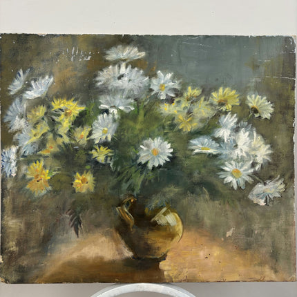 Original Flowery Still Life Oil Painting "Daisy Bouquet" Detailed Art Holland Art Shop