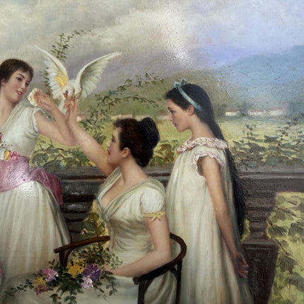 19th Century Antique Figurative Oil Painting "Gilded Frame" Art Holland Art Shop