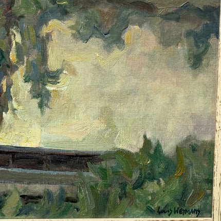 Expressive Landscape Oil Painting "Rowboat Reflection" Detailed Artwork Holland Art Shop