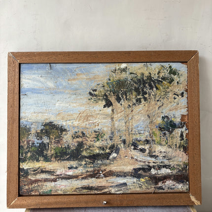Handcrafted Landscape Oil Painting "Lone Tree" Detailed Small Art Holland Art Shop