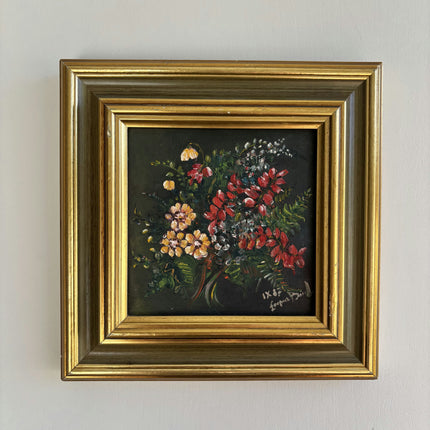 Elegant Floral Still Life Oil Painting "Flower Bouquet" Original Small Artwork Holland Art Shop