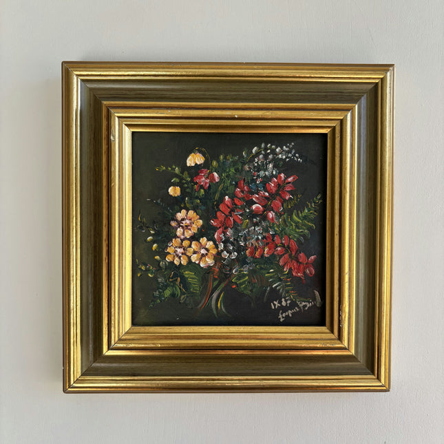 Elegant Floral Still Life Oil Painting "Flower Bouquet" Original Small Artwork Holland Art Shop