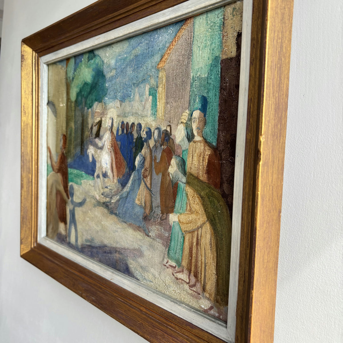 Rustic Religious  Oil Painting 