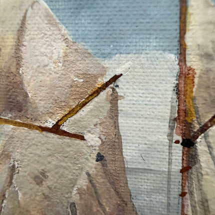 Original Seascape Oil Painting "Sailing Ship" Handcrafted Small Art Holland Art Shop