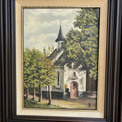 Refined Landscape Oil Painting "Village Church" Detailed Art Holland Art Shop