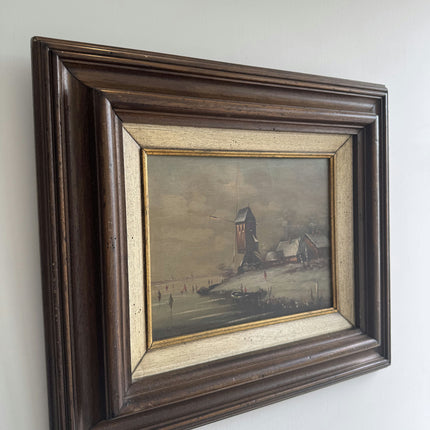 Timeless Winter Landscape Oil Painting "Framed Painting" Vintage Art Holland Art Shop