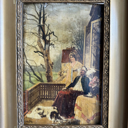 Elegant Figurative Oil Painting "Gilded Frame" Vintage Art Holland Art Shop