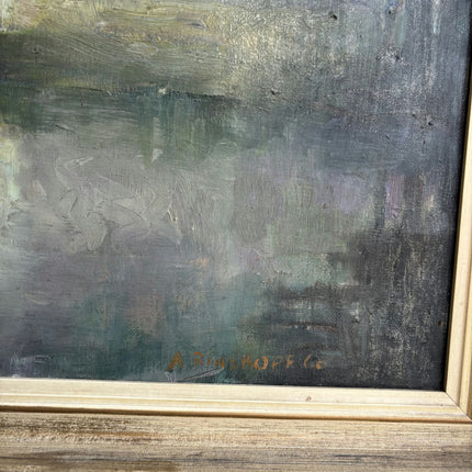 Original Landscape Oil Painting "Luminous House" Expressive Art Holland Art Shop
