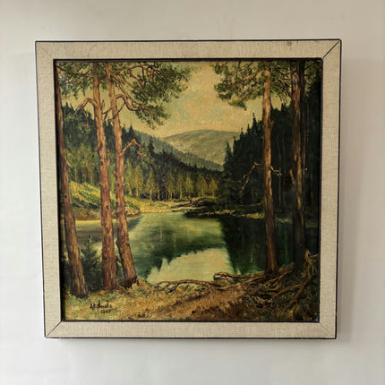 Expressive Landscape Oil Painting "Pine Trees" Classic Artwork Holland Art Shop