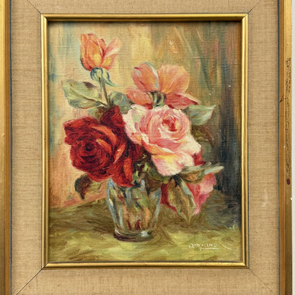 Timeless Floral Still Life Oil Painting "Vase Flowers" Original Small Artwork Holland Art Shop
