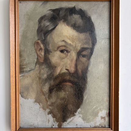 Original Portrait Oil Painting "Bearded Man" Elegant Artwork Holland Art Shop