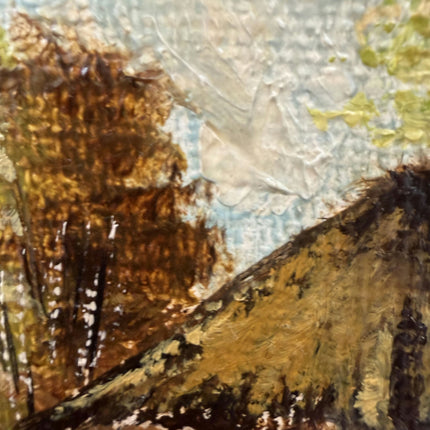 Detailed Landscape Oil Painting "Wooden Frame" Authentic Small Artwork Holland Art Shop