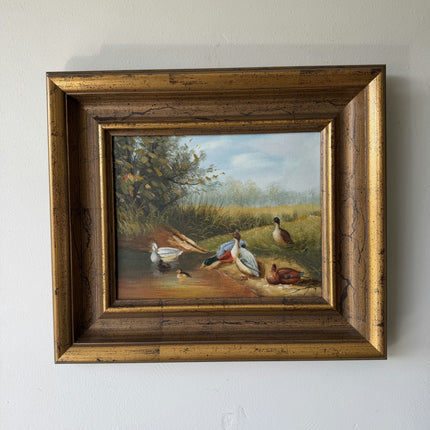 Detailed Animals Oil Painting "Branch With Leaves" Refined Small Art Holland Art Shop