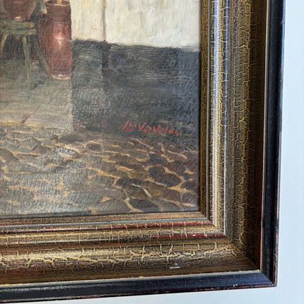 Original Interior Oil Painting "Wooden Cabinet" Handcrafted Large Art Holland Art Shop