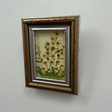 Handcrafted Floral Still Life Oil Painting "Hanging Board" Authentic Small Art Holland Art Shop