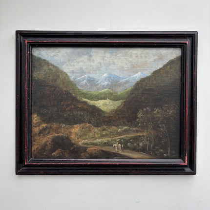 Handcrafted Landscape Oil Painting "Mountain Valley" Vintage Artwork Holland Art Shop