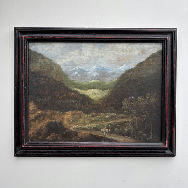 Handcrafted Landscape Oil Painting "Mountain Valley" Vintage Artwork Holland Art Shop