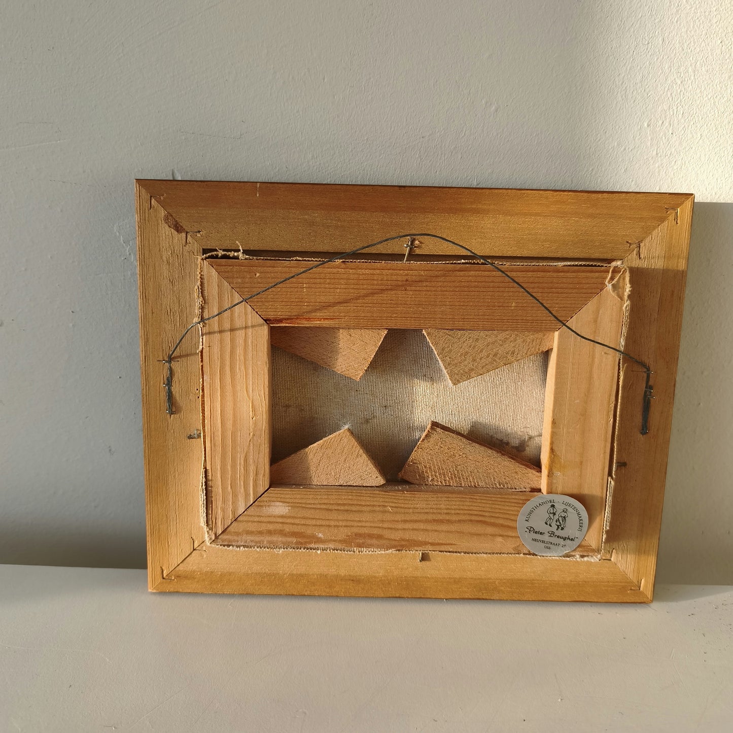 Vintage Still Life "Violin And Vase" Striking Small Artwork