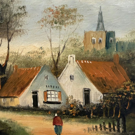 Elegant Scenery Oil Painting "Wooden Frame" Handcrafted Large Artwork Holland Art Shop