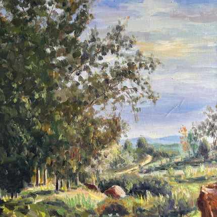 Traditional Landscape Oil Painting "Man Holding" Timeless Art Holland Art Shop