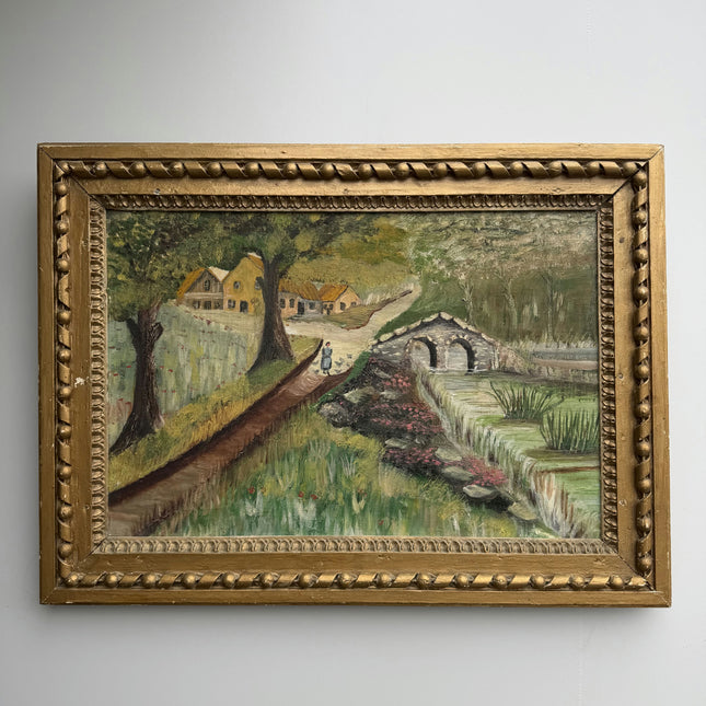 Refined Landscape Oil Painting "Stone Bridge" Traditional Art Holland Art Shop