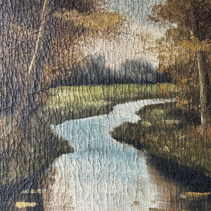 Timeless Landscape Oil Painting "Forest Stream" Original Art Holland Art Shop
