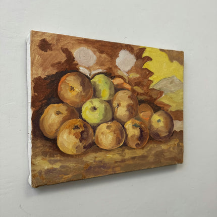 Elegant Still Life Oil Painting "Stacked Apples" Classic Small Art Holland Art Shop