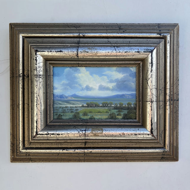 Detailed Landscape Oil Painting "Ornate Frame" Elegant Small Artwork Holland Art Shop