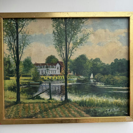 Timeless Scenery Oil Painting "White House" Vintage Artwork Holland Art Shop