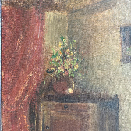 Timeless Interior Oil Painting "Seated Child" Authentic Small Art Holland Art Shop