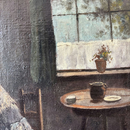 Refined Interior Oil Painting "Seated Woman" Rustic Art Holland Art Shop