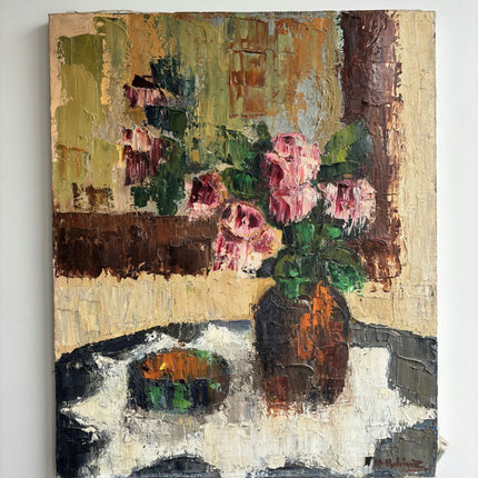 Original Floral Still Life Oil Painting "Flower Vase" Traditional Art Holland Art Shop