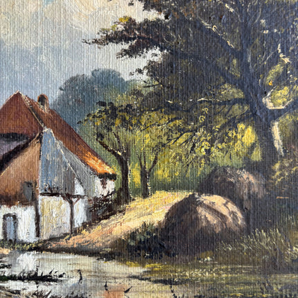 Rustic Landscape Oil Painting "Thatched Cottage" Timeless Art Holland Art Shop