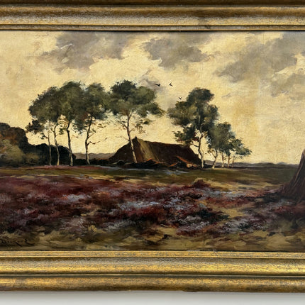 Original Landscape Oil Painting "Lonely Cottage" Traditional Art Holland Art Shop
