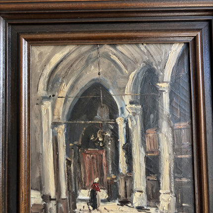 Authentic Oil Painting "Solitary Figure" Traditional Artwork Holland Art Shop