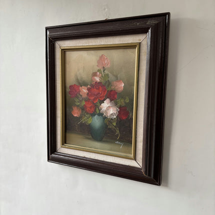 Vintage Floral Still Life Oil Painting "Vase Bouquet" Traditional Small Artwork Holland Art Shop