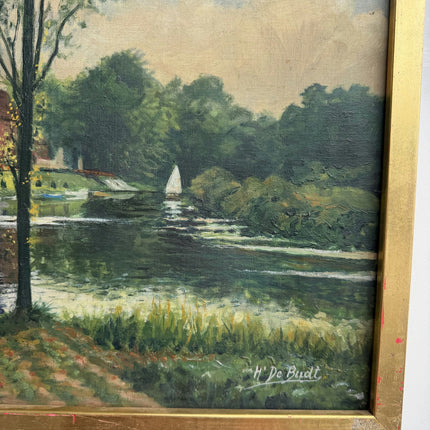 Timeless Scenery Oil Painting "White House" Vintage Artwork Holland Art Shop