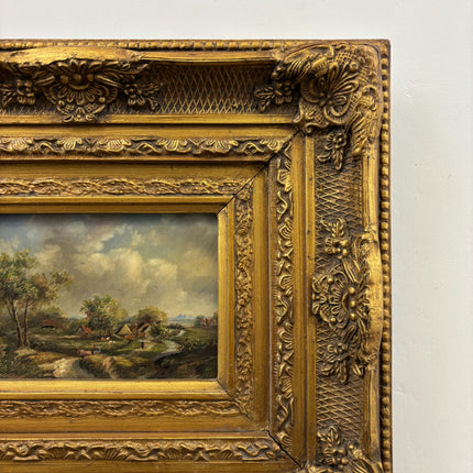Traditional Landscape Oil Painting "Gilded Frame" Detailed Dutch Artwork Holland Art Shop
