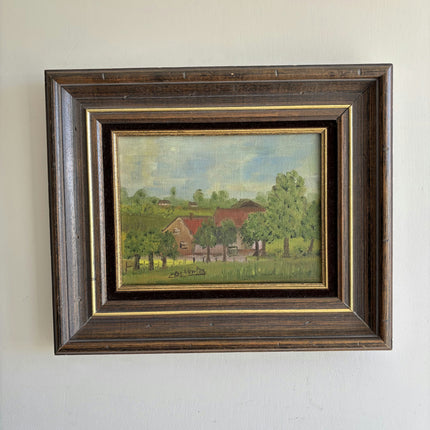 Classic Farm Oil Painting "Framed Painting" Rustic Small Art Holland Art Shop