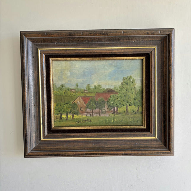 Classic Farm Oil Painting "Framed Painting" Rustic Small Art Holland Art Shop