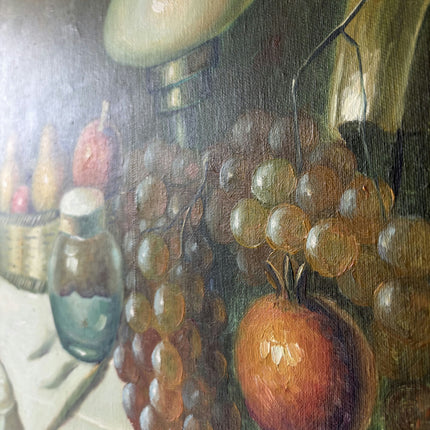 Traditional Still Life Oil Painting "Grape Bunch" Rustic Art Holland Art Shop