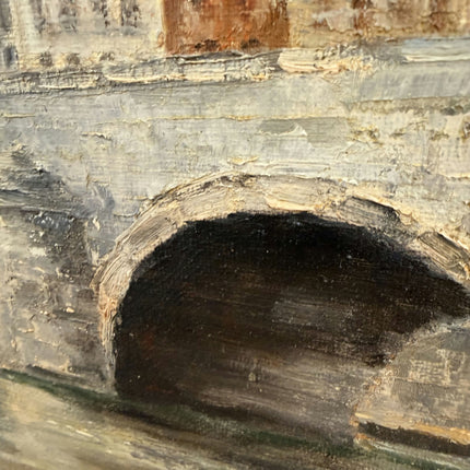Traditional Cityscape Oil Painting "Stone Bridge" Rustic Large Artwork Holland Art Shop