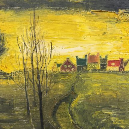 Timeless Landscape Oil Painting "Yellow Field" Elegant Belgian Art Holland Art Shop