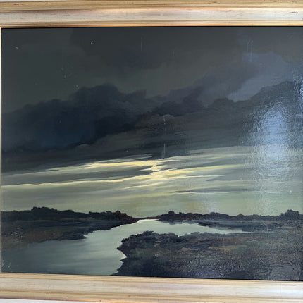 Traditional Landscape Oil Painting "Seaside Painting" Vintage Artwork Holland Art Shop