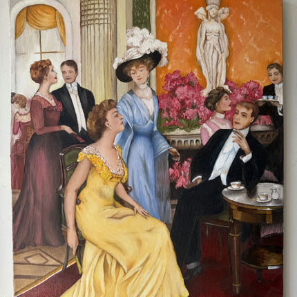 Traditional Oil Painting Figurative "Elegant Lady" Authentic Medium Artwork Holland Art Shop