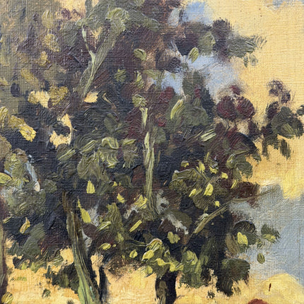 Authentic Landscape Oil Painting "Row Of Trees" Vintage Art Holland Art Shop