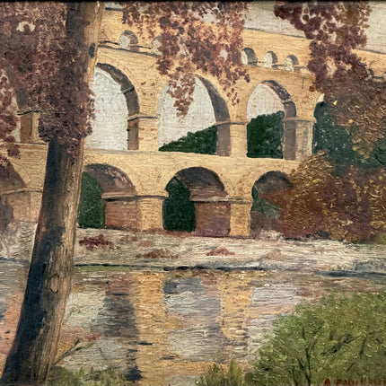 Original Landscape Oil Painting "Stone Bridge" Elegant Small Art Holland Art Shop