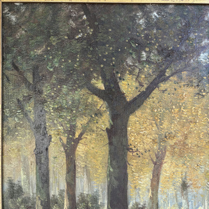 Timeless Landscape Oil Painting "Tree Avenue" Rustic Artwork Holland Art Shop