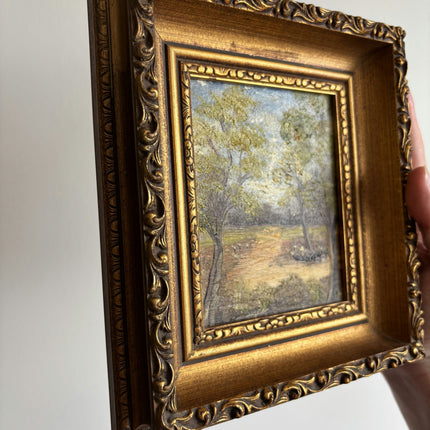 Classic Landscape Oil Painting "Golden Frame" Refined Small Art Holland Art Shop