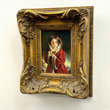 Elegant Portrait Oil Painting "Paint Strokes" Traditional Small Artwork Holland Art Shop